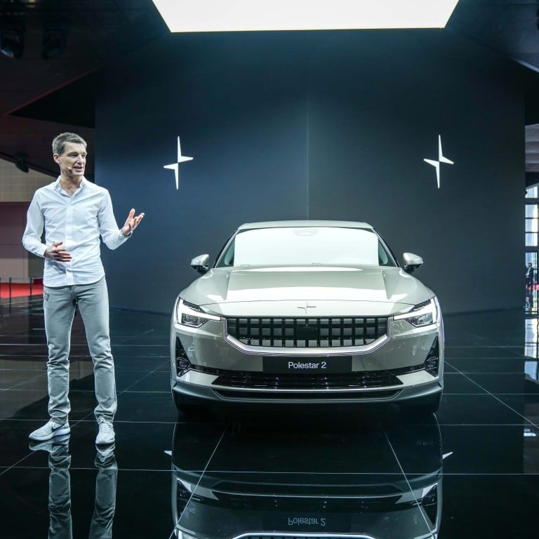 Thomas Ingenlath, CEO of Volvo’s high-performance EV brand, speaks on the 2021 Shanghai Auto Show on April 19, 2021.