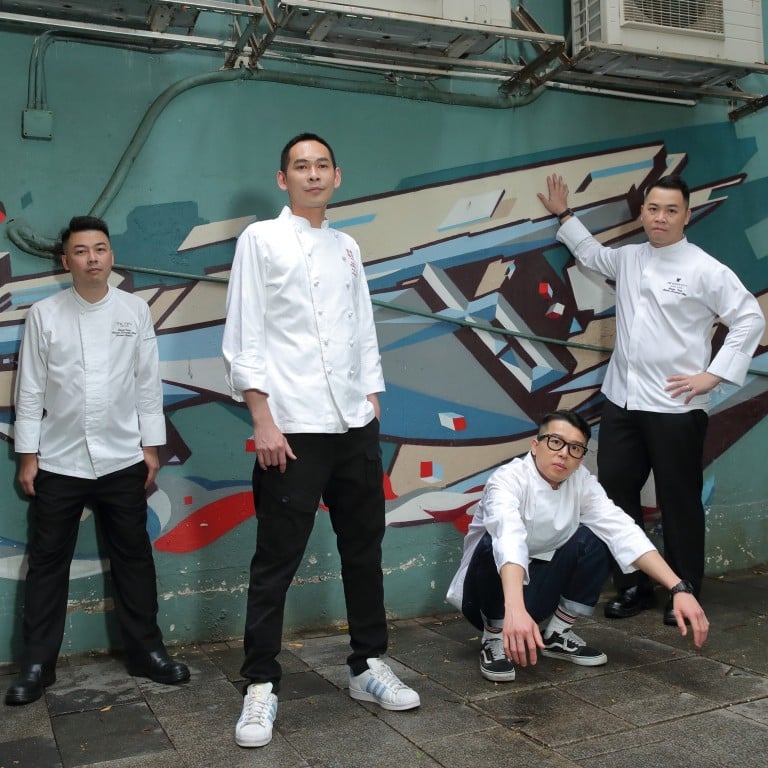 The new kings of Cantonese cuisine? From left: Edwin Tang, Oscar Lam, Cheung Lok-man and Jayson Tang. Photo: SCMP