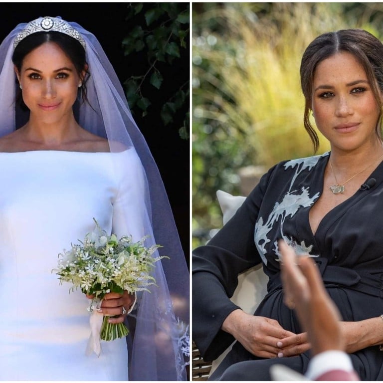 Meghan Markle knows how to choose outfits carefully for public occasions. Photos: AFP; @oprahdaily/ Instagram