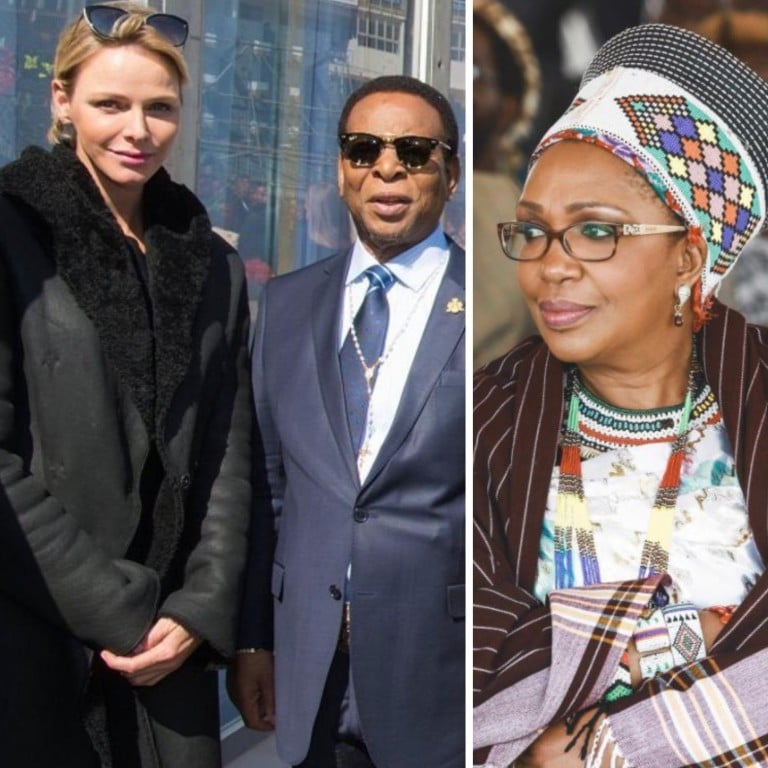Princess Charlene with close friend King Goodwill, Queen Mantfombi Shiyiwe, Dlamini ZuluPrince Misuzulu Zulu