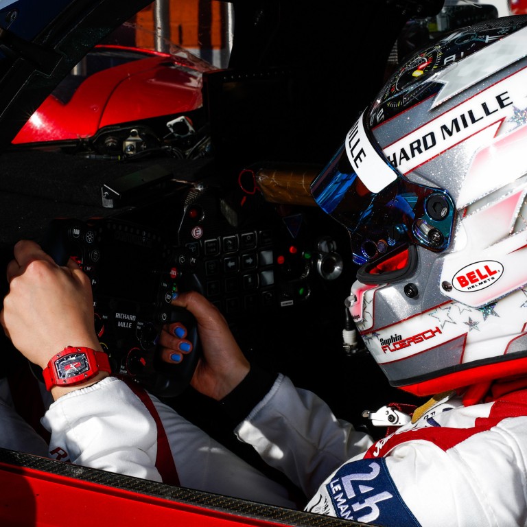 Racing driver Sophia Flörsch behind the wheel for the Richard Mille Racing Team during the prologue of the 2021 FIA World Endurance Championship on the Circuit de Spa-Francorchamps in Belgium. Photo DPPI