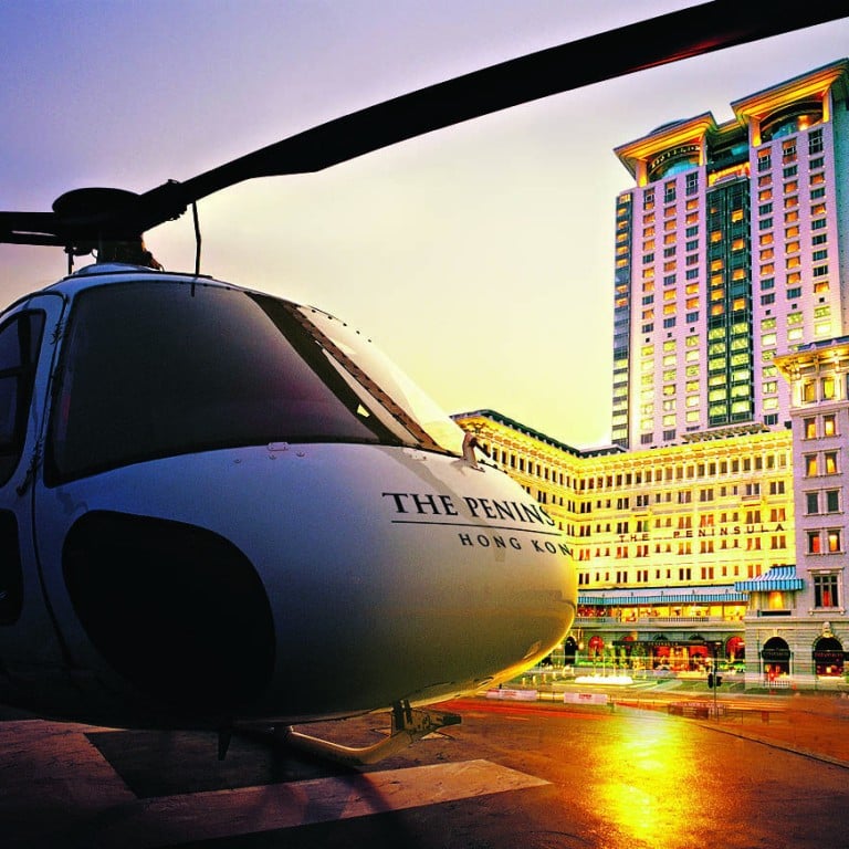 The Peninsula helicopter, one of the many perks included in Hong Kong staycation packages this summer. Photo: SCMP