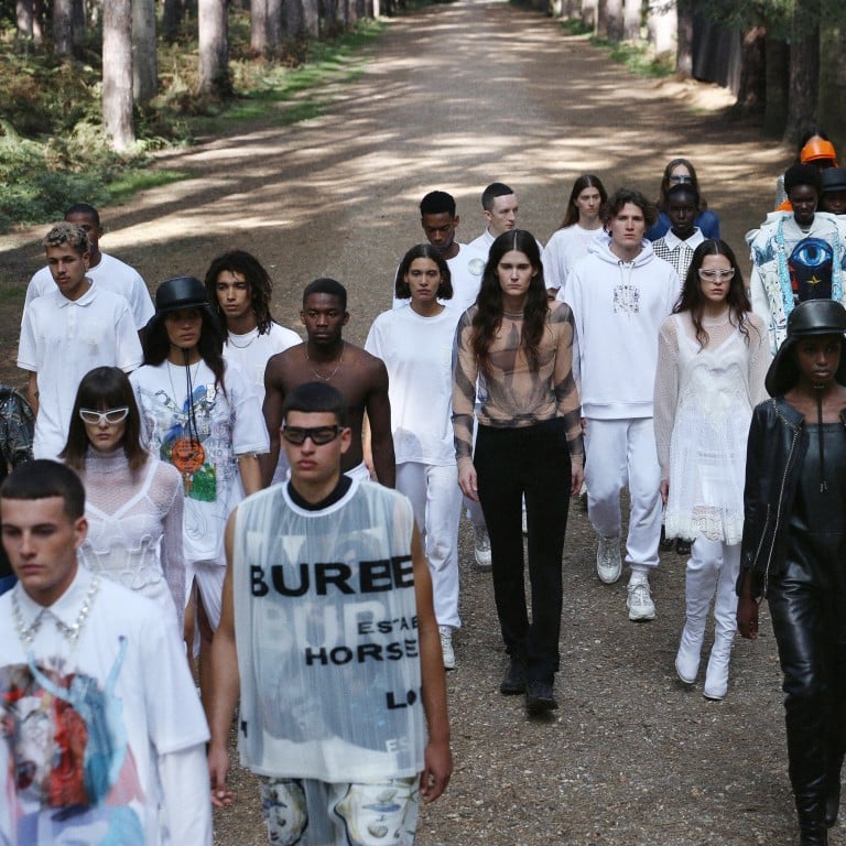 Burberry presented its spring/summer 2021 show outdoors with a theme centred on regeneration and constant evolution – now the brand is forced into its own evolution with news that its CEO, Marco Gobbetti, is moving to Ferragamo. Photo: Burberry