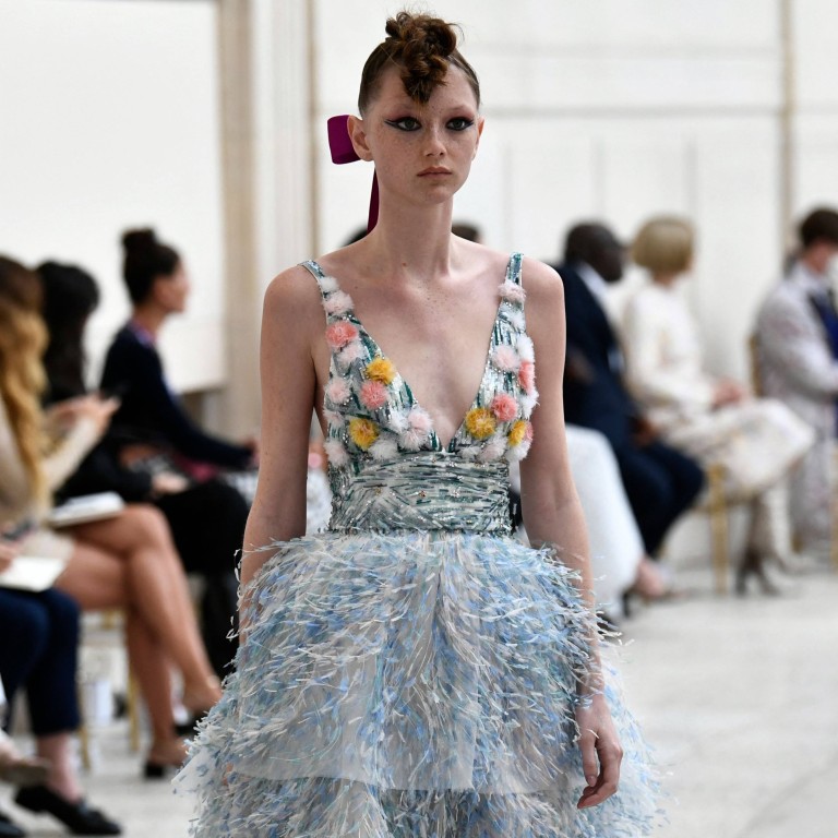 Chanel's Impressionist-inspired Paris Fashion Week show: Margaret Qualley  ended the romantic runway launch with a wedding dress and a bouquet toss –  complete with rose petals