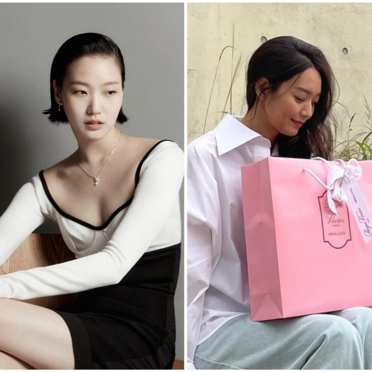 Kim Go-eun in Chanel, Shin Min-ah with a Roger Vivier shopping bag and Red Velvet’s Seulgi in Ferragamo. Photos: @ggonekim; @illusomina; @ferragamo/ Instagram