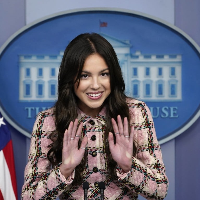 Teen pop star Olivia Rodrigo visits the White House in Washington, on July 14, 2021, as part of a Covid-19 vaccination campaign. Photo: AP Photo