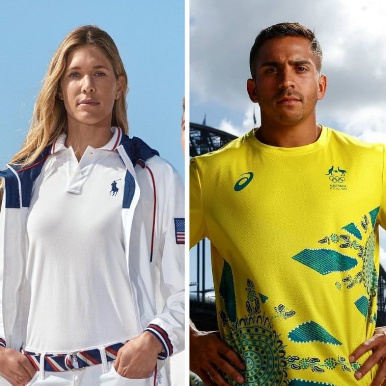 Uniforms for Tokyo’s rescheduled 2020 Olympics: from left, the US, Australia, Japan and France. Photos: @ralphlauren; @ausolympicteam; @tokyo2020; @equipefra/Instagram