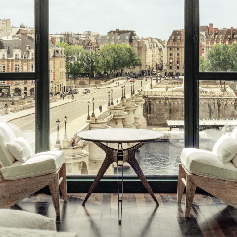 The view from Cheval Blanc Paris looking out onto the Seine. Photo: Cheval Blanc Paris.