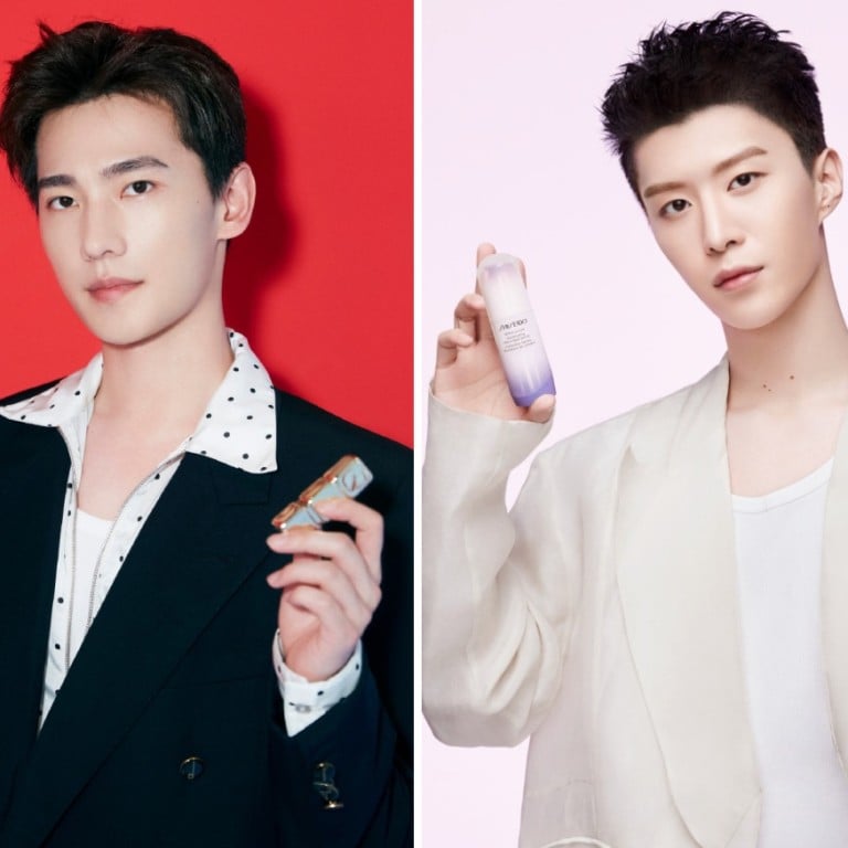 Chinese “traffic stars” have been great assets to beauty brands in building fanbases, but with several of them mired in scandal, government authorities are cracking down and making their use more risky. Photos: 龚俊Simon; Guerlain法国娇兰; 范丞丞Adam0616/Weibo