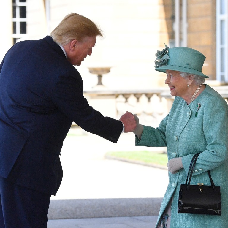 Britain’s Queen Elizabeth greets former US president Donald Trump in June 2019, but what gifts did she and other heads of state give him that year? Photo: Reuters