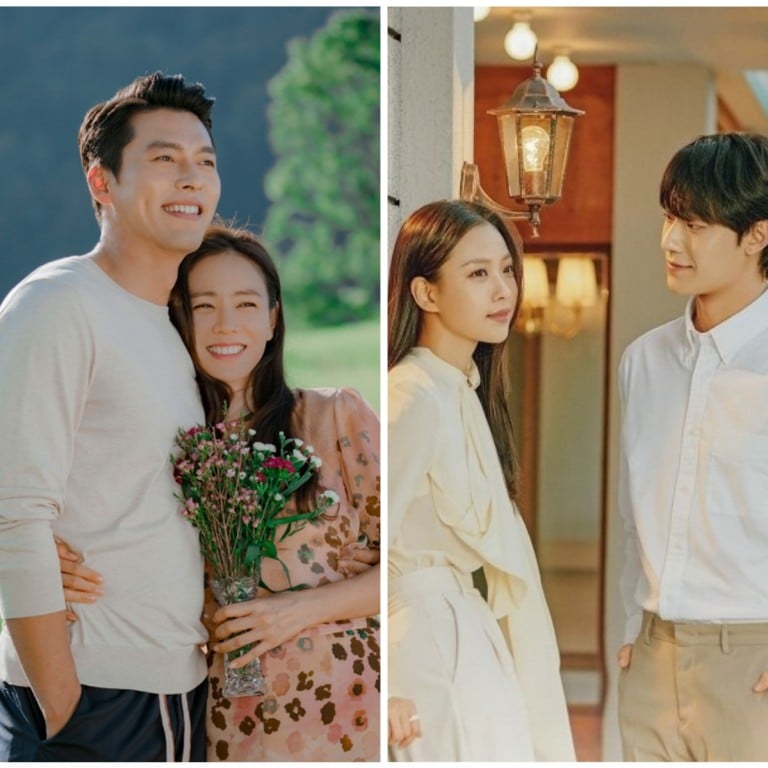 Hyun Bin and Son Ye-jin in Crash Landing on You, Go Min-si and Lee Do-hyun in Youth of May, and Choi Woo-sik and Kim Da-mi in the movie The Witch. Photo: TvN, @MaisQINerds, @newsen_t/ Twitter
