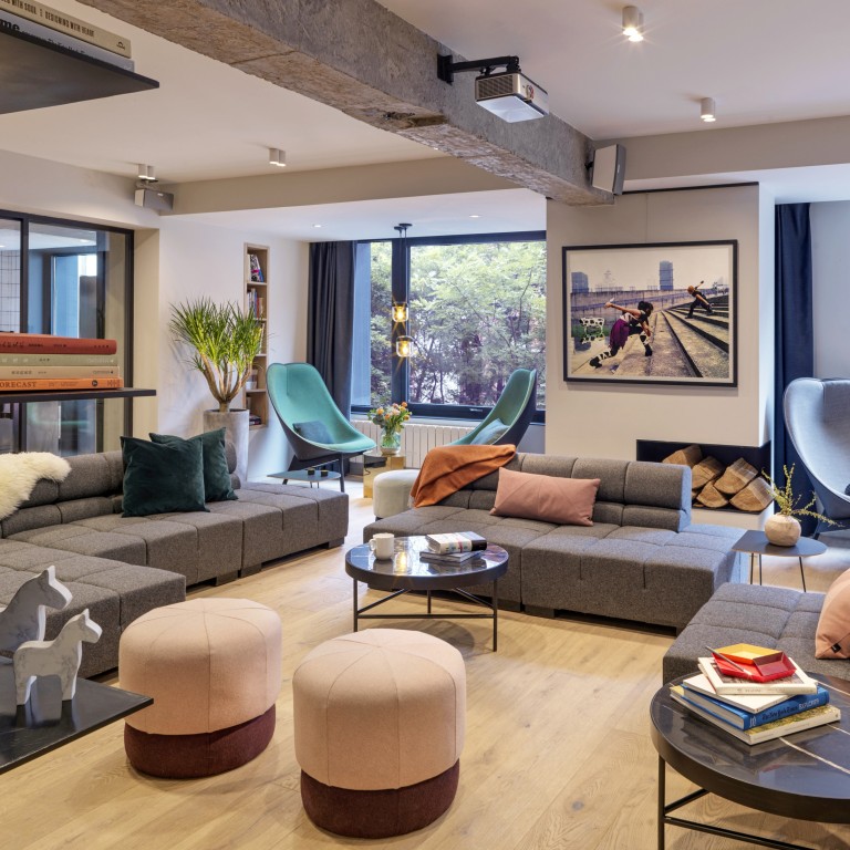 A studio unit at Stey in Wangfujing, Beijing, with an in-unit bathroom and kitchen, plus weekly cleaning and access to a community kitchen, living room, meeting room and gym. Photo: Stey/White Peak