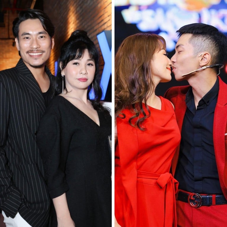 Vietnamese Celebrity Cougar Couples. Photo: @mytam_singer/ Instagram, @kieuminhtuan/ Facebook, @khanhthiphanhien/ Instagram