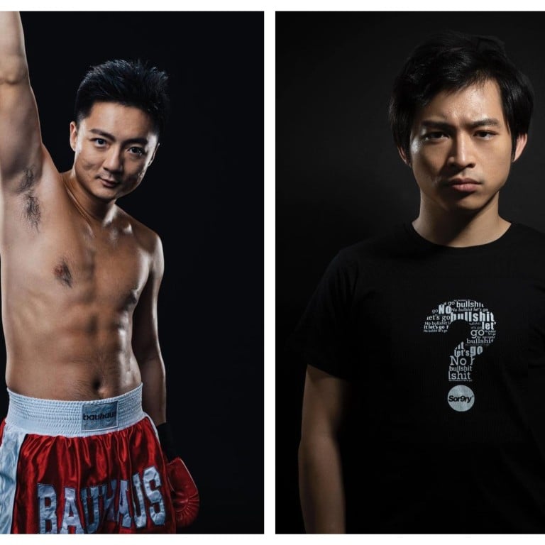 Contenders in the top-of-bill We Are Champs 2021 boxing match, from left, esports entrepreneur Derek Cheung and insurance agent Joseph Lam Chok. Photos: @khdcheung, @jolamchok/Instagram
