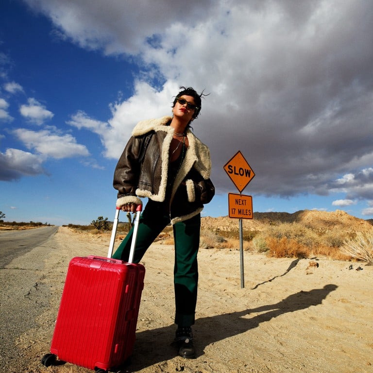 Rihanna rocking her Rimowa in one of the most star-studded brand campaigns of the year. Here CEO Hugues Bonnet-Masimbert discusses the return of travel and the Never Still campaign. Photo: Rimowa