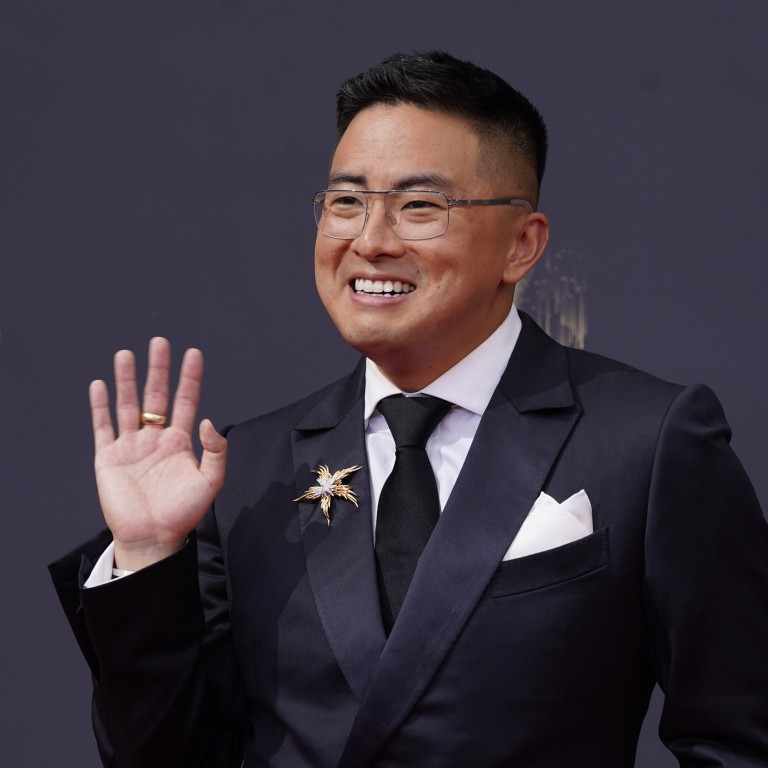 Bowen Yang arrives at the 73rd Primetime Emmy Awards on Sunday, Sept. 19, 2021, at L.A. Live in Los Angeles. (AP Photo/Chris Pizzello)