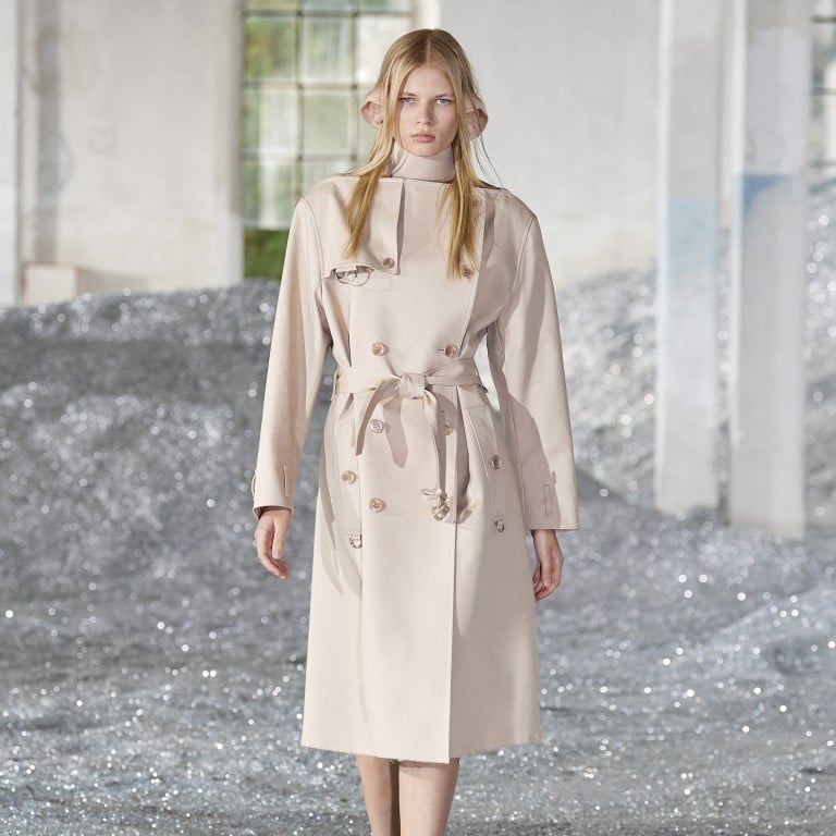 For Burberry’s “Animal Instinct” spring/summer 2022 womenswear collection, chief creative officer Riccardo Tisci reinvented the brand’s signature trench coat. Photo: Handout