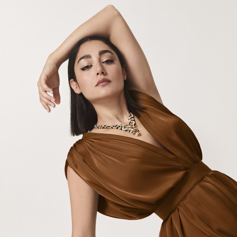 Iranian actress Golshifteh Farahani shines in Cartier’s Sixième Sens high jewellery collection. 
Photo: Cartier