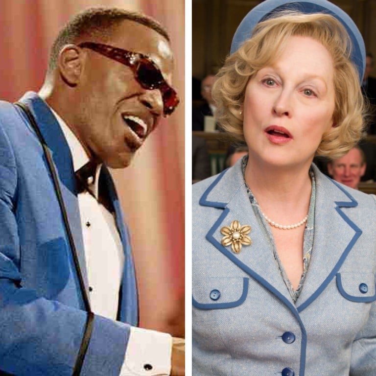 Jamie Foxx, Meryl Streep, Rami Malek and Olivia Coleman ... these actors all delivered award-winning performances in their portrayals of famous figures. Photos: Reuters, Handout, MovieStillsDB, @TheCrownNetflix/Twitter