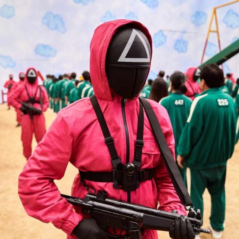 The staff members on Squid Game are pretty mysterious. Photo: Netflix