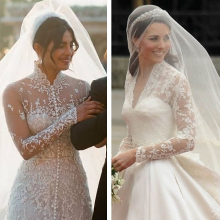 Nicky Hilton Rothschild, Priyanka Chopra Jonas, Kate Middleton and Ciara all rocked sheer wedding dresses at their weddings. Photos: @nickyhilton, @priyankachopra, @ciara/Instagram; AFP