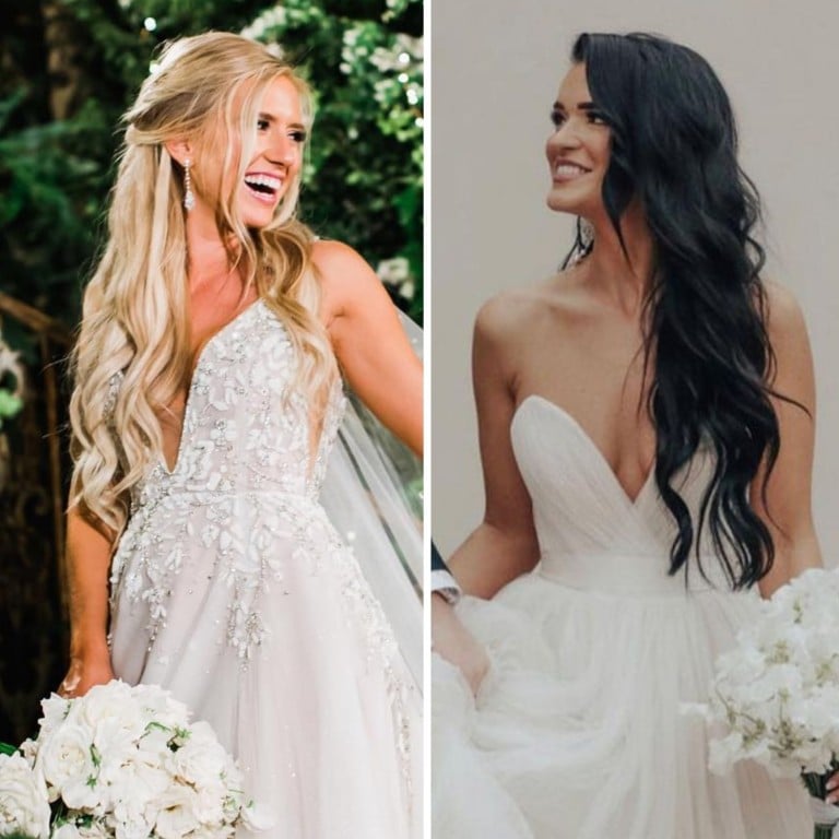 The brides who found their husbands on hit reality TV series The Bachelor and The Bachelorette wore some truly stunning wedding dresses. Photos: @ashley_iaconetti, @matiasezcurraphotography, @ravennicolegates, @desireesiegfried/Instagram