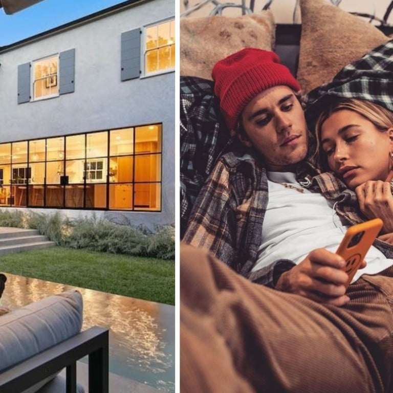 Justin Bieber – pictured with his wife Hailey – finally sold his Beverly Hills mansion for US$8 million this year. Photos: @hiltonhyland, @justinbieber/Instagram