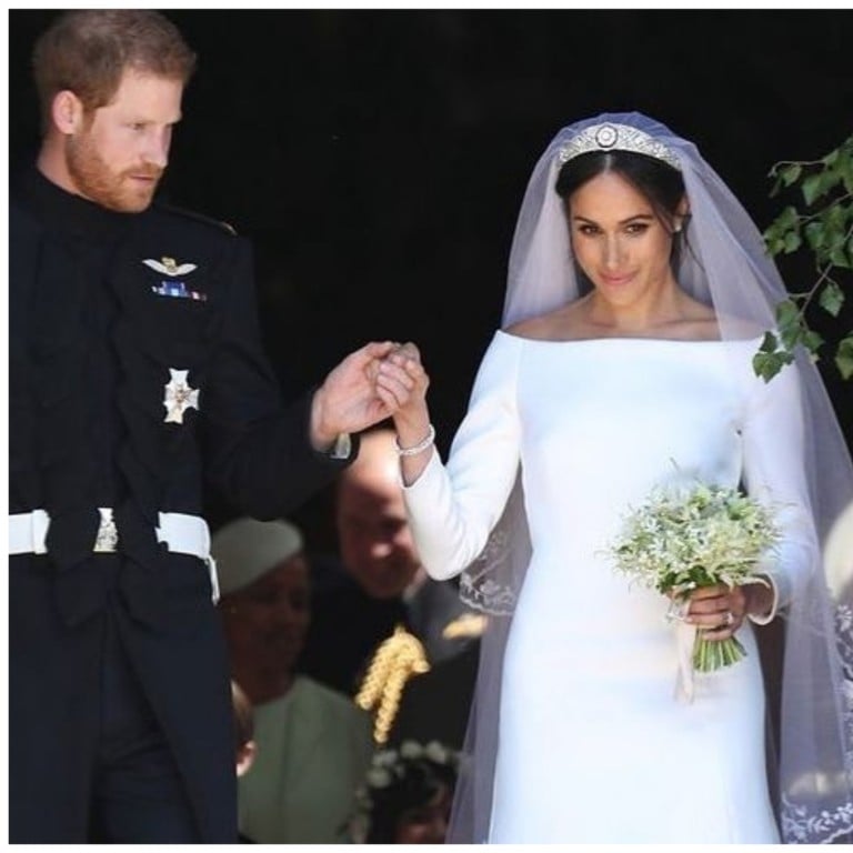 Royals like Meghan Markle still favour tiaras at their weddings today. Photos: Handout