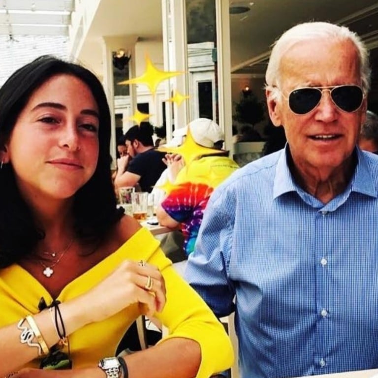 Naomi Biden, seen here with grandad Joe, is now a 28-year-old Columbia Law School graduate, engaged to fellow law student Peter Neal. Photos: @naomibiden/Instagram