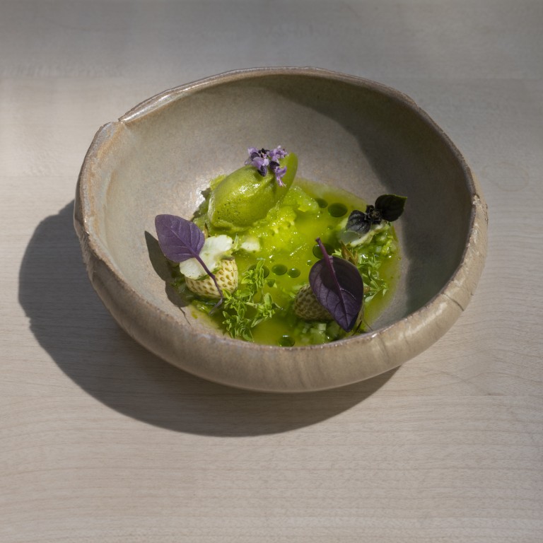 Vegetarian fine-dining by Andreas Caminada at Oz restaurant in Switzerland. Photo: Oz