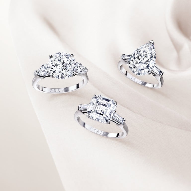 Graff’s Promise setting engagement rings. Photo: Graff
