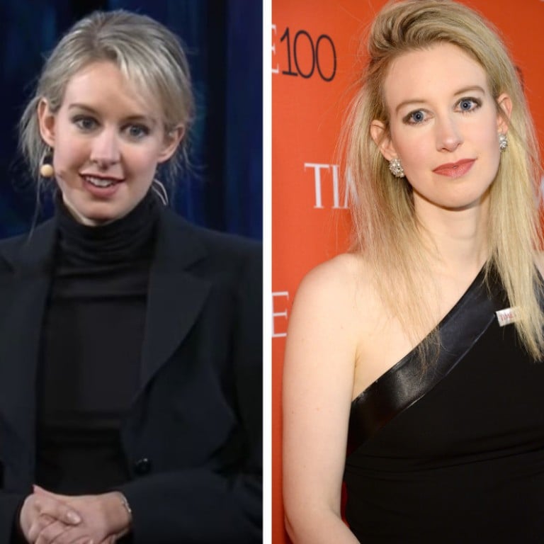 From wearing a black turtleneck to donning lighter colours during her trial, here’s how Elizabeth Holmes’ style has evolved over the years. Photos: MedCity News/YouTube, Kevin Mazur/Getty Images, AP