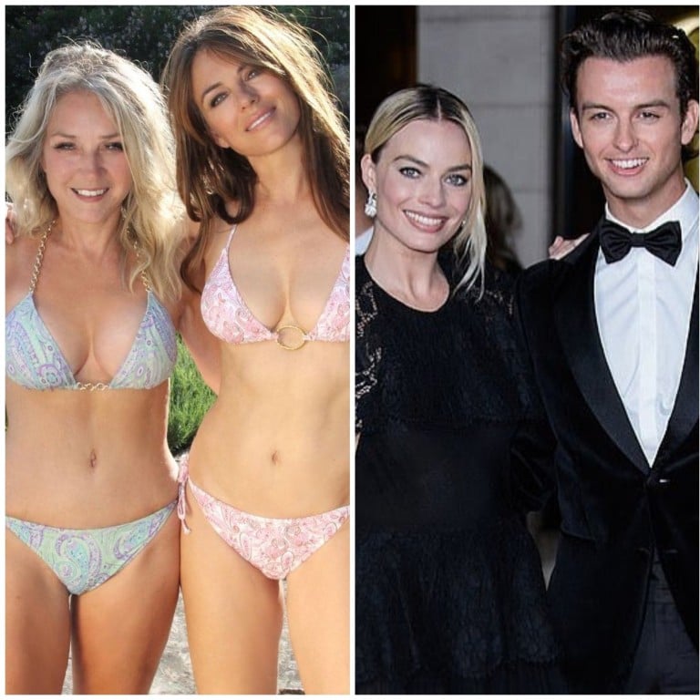 Elizabeth Hurley, Margot Robbie and Gisele Bündchen with their non-famous siblings. Photos: @elizabethhurley1, @cameronrobbie, @gisele/Instagram