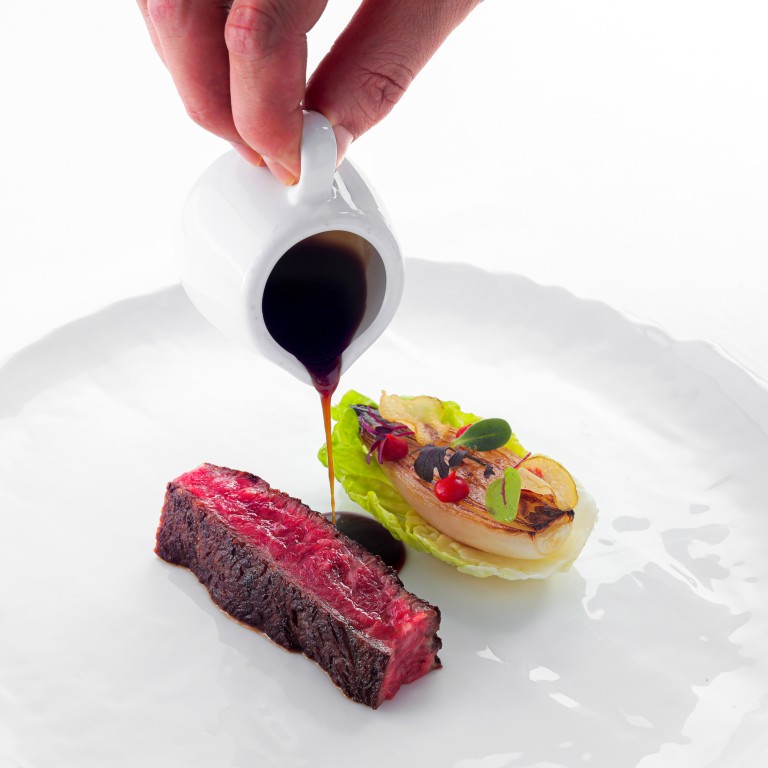 Wagyu oyster Bbade M7 with caramelised shallot, red bell pepper puree and beef jus is on the menu at Locanda Dell’ Angelo in Hong Kong. Photo: Locanda Dell’ Angelo