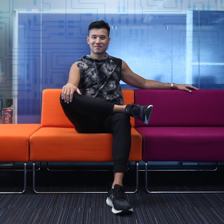 Keith Rumjahn, CEO of Kara Smart Fitness, at his offices in Cyberport. Photo: Jonathan Wong