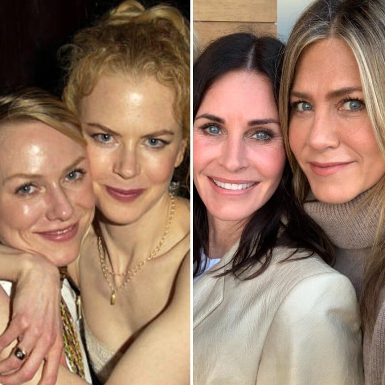 These female celebs have been gal-pals for many years. Photos: @spun_sugar1/Twitter, @courteneycoxofficial/Instagram, @Netflix/Twitter