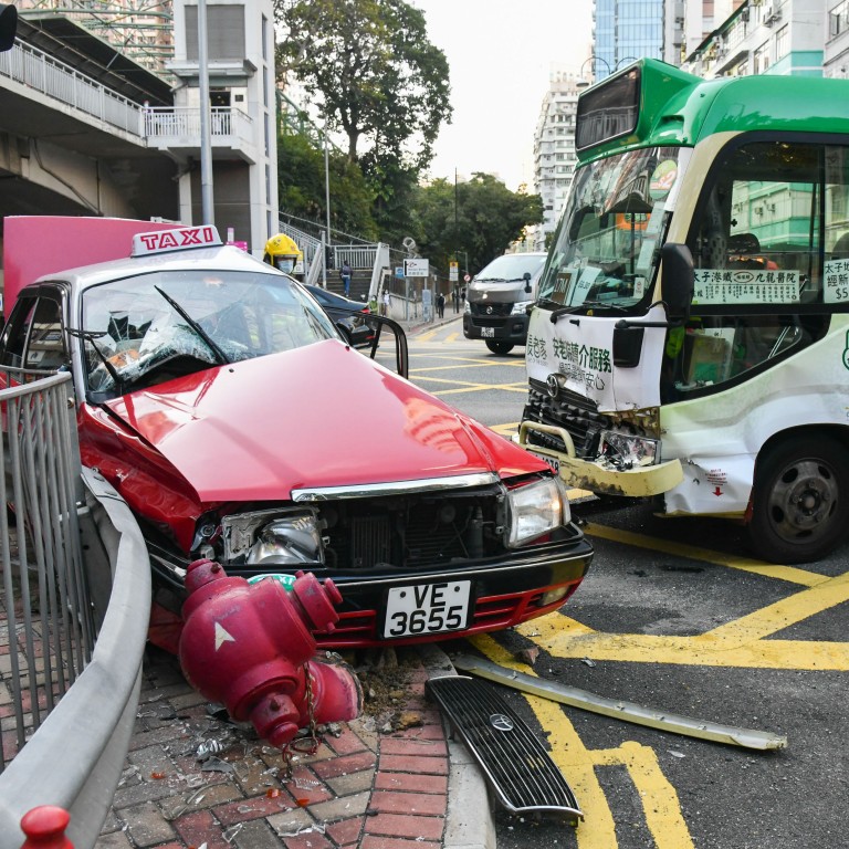 7 Injured In Crash Between Taxi, Minibus In Hong Kong | South China ...