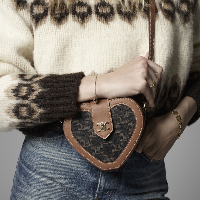 Celine’s spring/summer 2022 bag collection includes the Cuir Triomphe line, as well as the Cabas 16 and the Celine Heart – seen here in tan. Photos: Celine