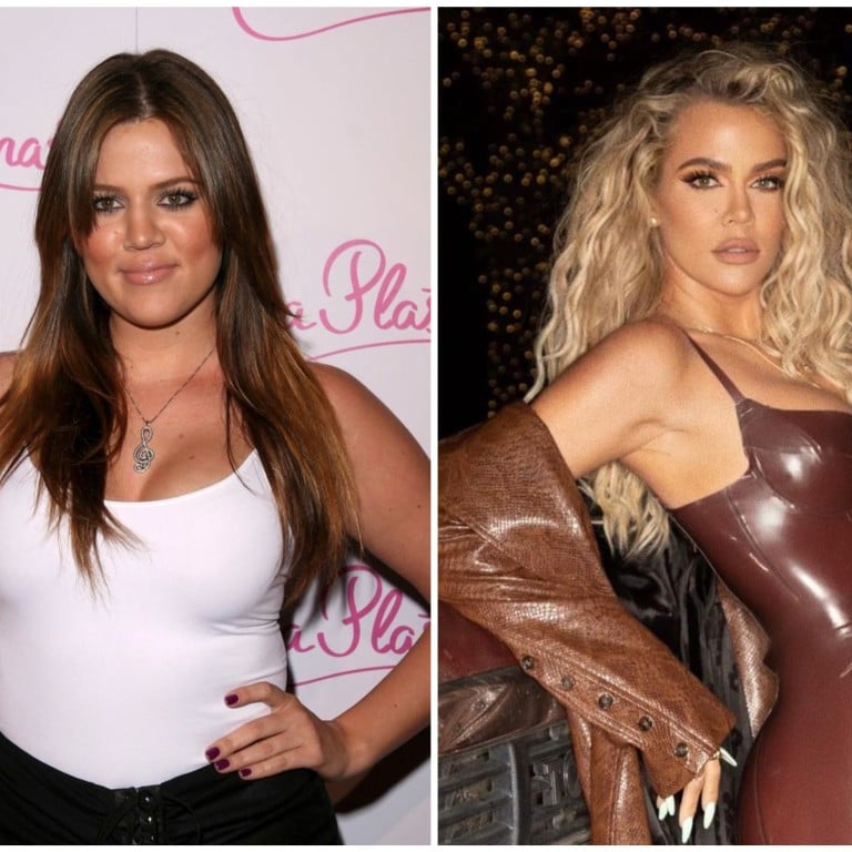 Khloe Kardashian has gone through a drastic weight transformation over the years. Photos: @kennaymart/Twitter, @khloekardashian/Instagram