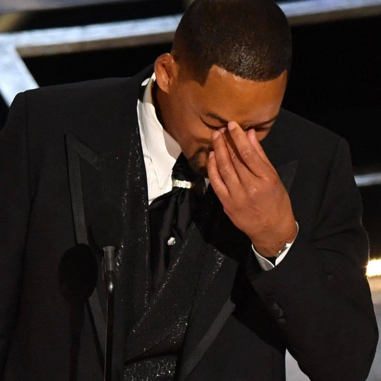 Will Smith accepts the award for best actor in a leading role for King Richard onstage during the 94th Oscars at the Dolby Theatre in Hollywood, California, on March 27. Photo: AFP