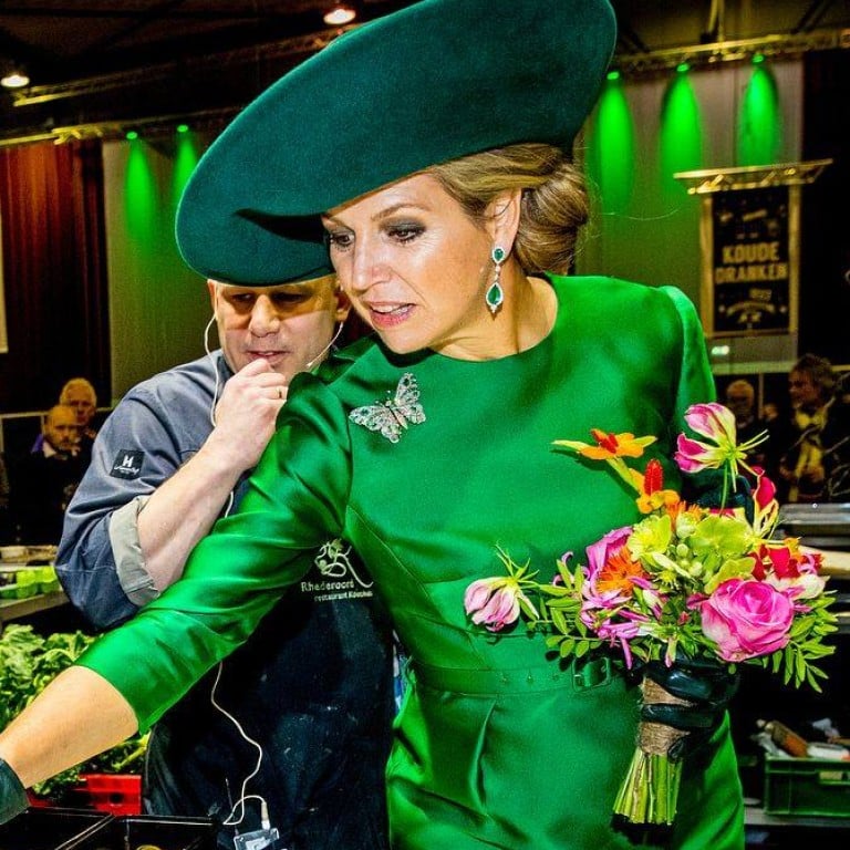 Queen Máxima of the Netherlands donning nature-inspired jewellery in January 2018. Photo: @koninklijkhuis/Instagram