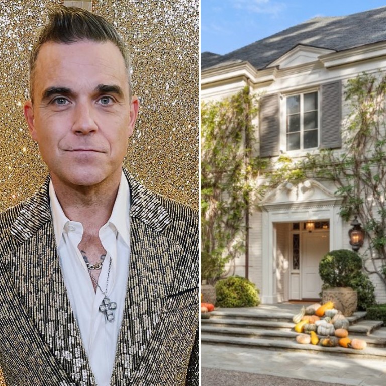 Check out Robbie Williams’ gorgeous new mansion that he bought from Fannie Brice. Photos: Compass, @robbiewilliams/Instagram