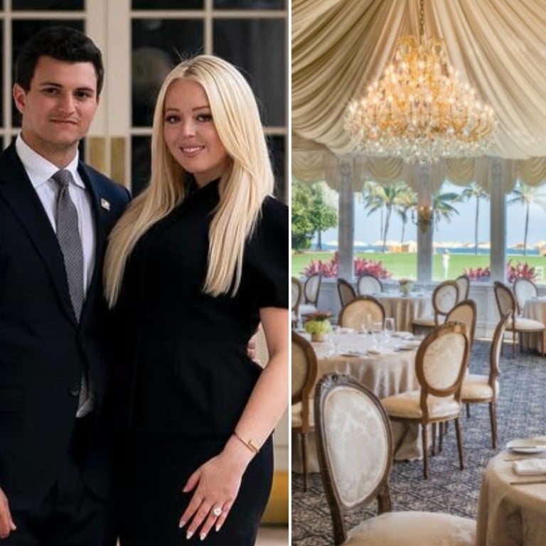 Tiffany Trump and Michael Boulos’ wedding will be nothing short of extravagant, but comes with family perks at Donald’s Mar-a-Lago resort. Photos: maralagoclub.com; @tiffanytrump/Instagram; maralagoclub.com