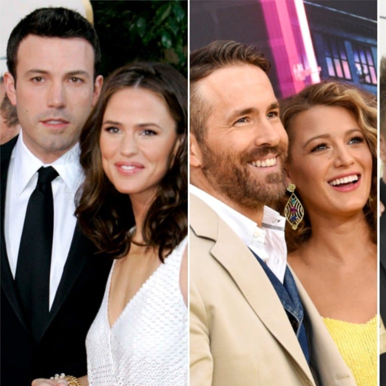 Ben Affleck and Jennifer Garner, Ryan Reynolds and Blake Lively, and Sam Rockwell and Leslie Bibb all played couples in Marvel or DC films ... and dated or even got married in real life too. Photos: AP Photo, Getty Images/AFP