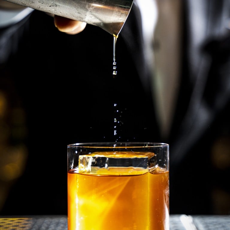 The Puer Salted Tangerine Old Fashioned at Woo Cheong Tea House crosses the beloved Chinese tea with the classic bourbon cocktail. Photos: Handout