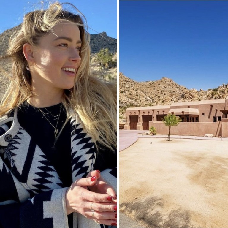 During her trial against Johnny Depp, Amber Heard made a home in the desert in Yucca Valley, California. Photos: @amberheard/Instagram, The Glen Realty