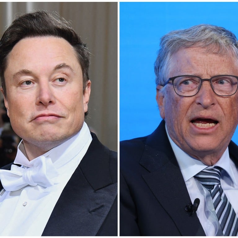Tesla’s Elon Musk and Microsoft’s Bill Gates have had plenty to argue about over the years. Photos: Getty, Bloomberg