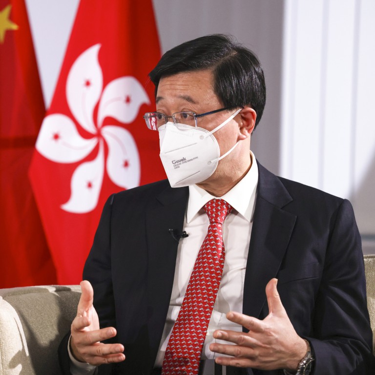 Exclusive interview: Hong Kong’s leader-designate John Lee says ‘I am a ...