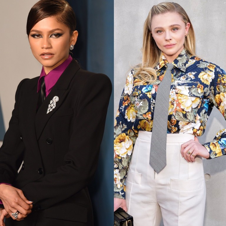 From Zendaya to Chloe Grace Moretz, women in suits and ties are everywhere  – as men change out of theirs