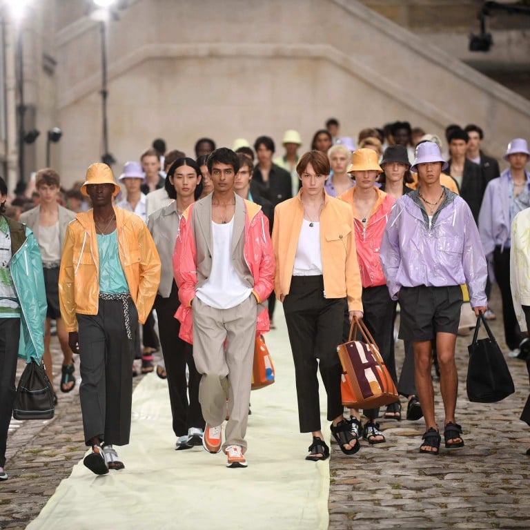 Models present creations during the Hermès menswear spring/summer 2023 show as part of Paris Fashion Week, in Paris, on June 25. Photo: AFP